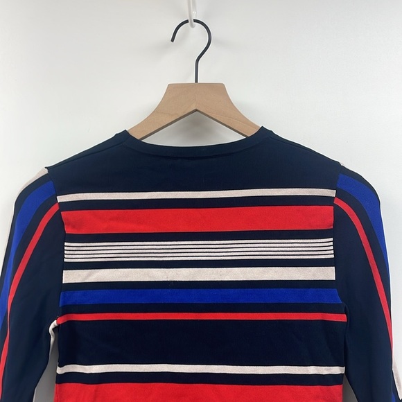 Tommy Hilfiger x Gigi Hadid Striped Cut-Out Knit Pullover Sweater Blue Small - Picture 7 of 10